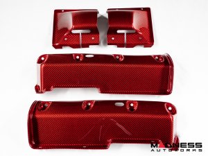 Alfa Romeo 4C Carbon Fiber Seat Belt Trim Set - Red Candy